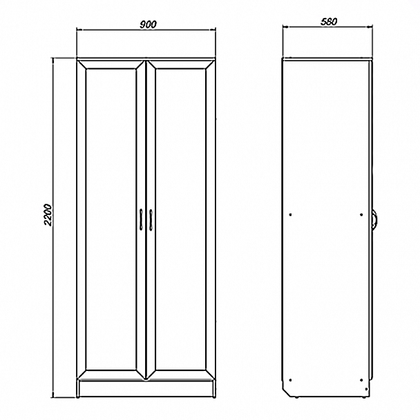 Шкаф для одежды "Консул" Г6.08 - Вид 2